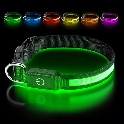 Waterproof LED Dog Collar 5 Light Modes