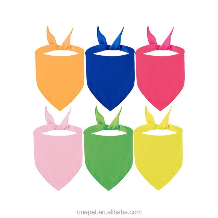 Solid Plain Dog Bandana Multi-Size