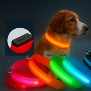 Type-C LED Pet Collar Nylon XS XL