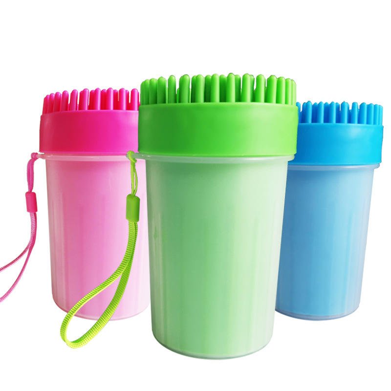 Dog paw cleaner gentle bristles