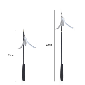 Ultra-Long 2.4m Telescopic Cat Wand Feather Teaser