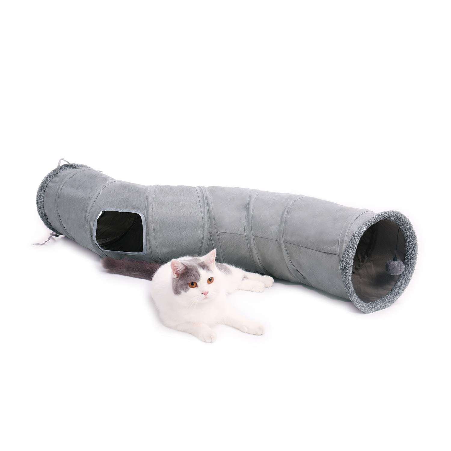Collapsible Plush Cat Tunnel